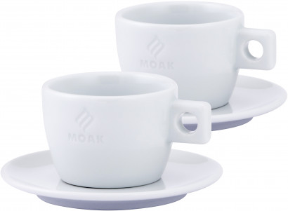 Moak Uno - Café Crème - 6 Tassen mit Unterteller